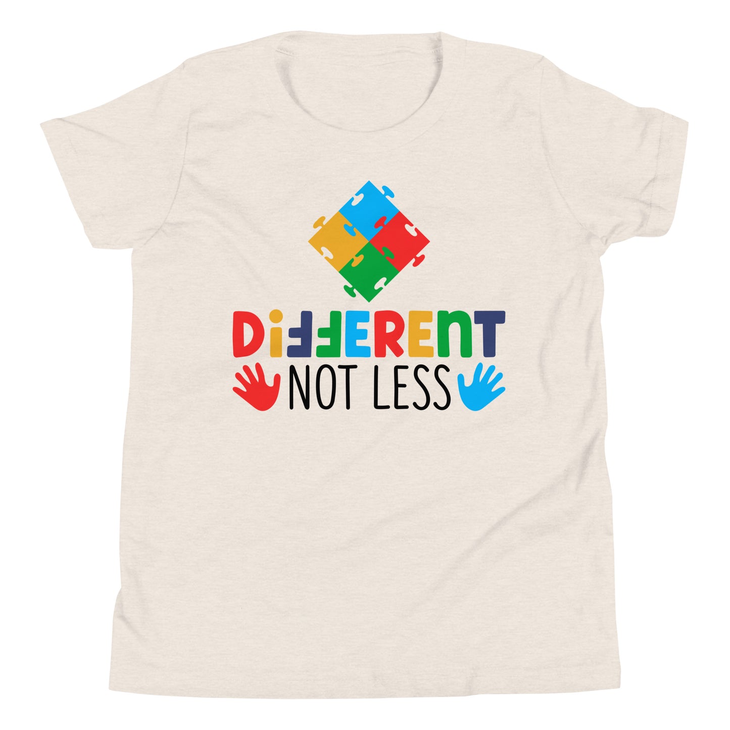 Different Not Less Autism Acceptance Quality Cotton Bella Canvas Youth T-shirt