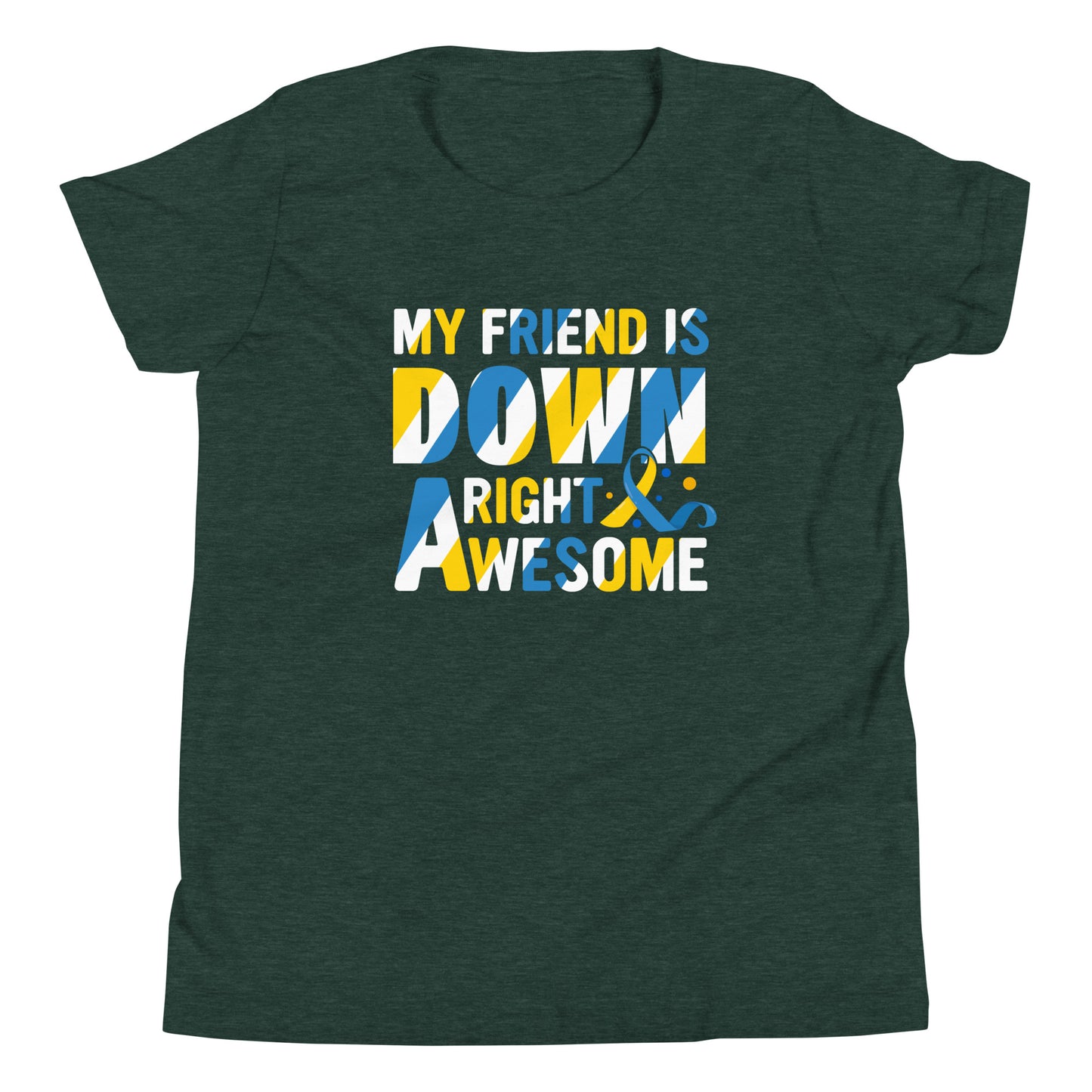 Down Syndrome Awareness Quality Cotton Bella Canvas Youth T-Shirt