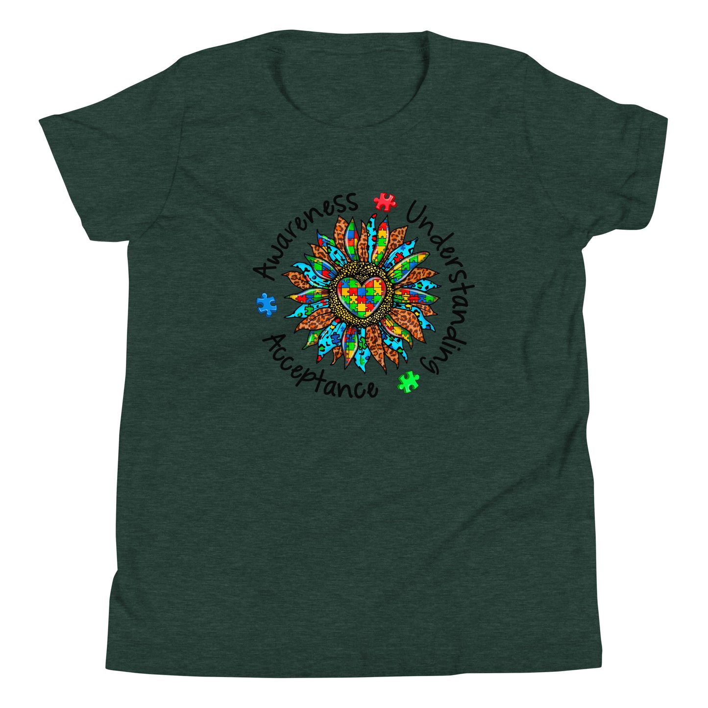 Autism Acceptance Together Quality Cotton Bella Canvas Youth T-Shirt