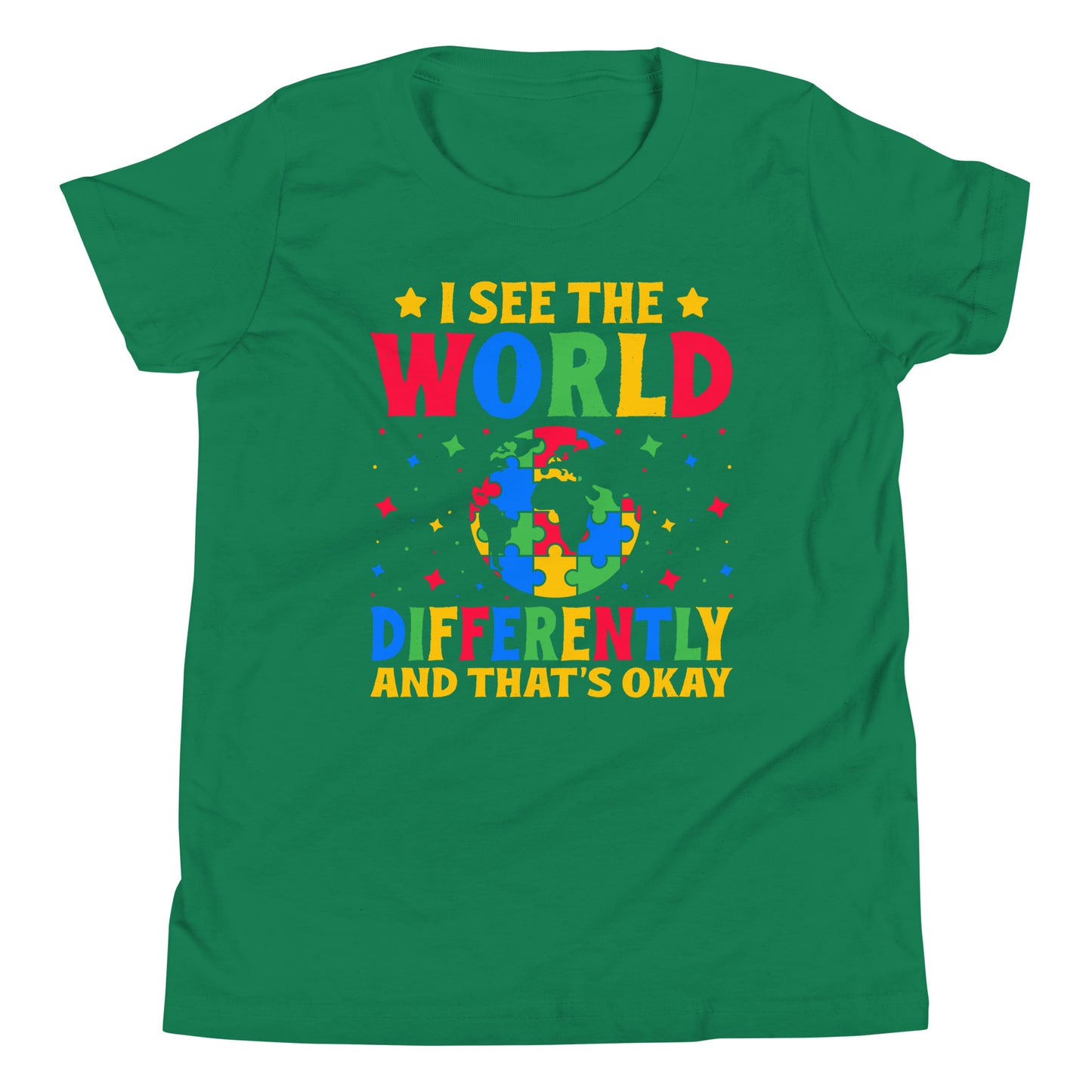 Autism Acceptance Together Quality Cotton Bella Canvas Youth T-Shirt