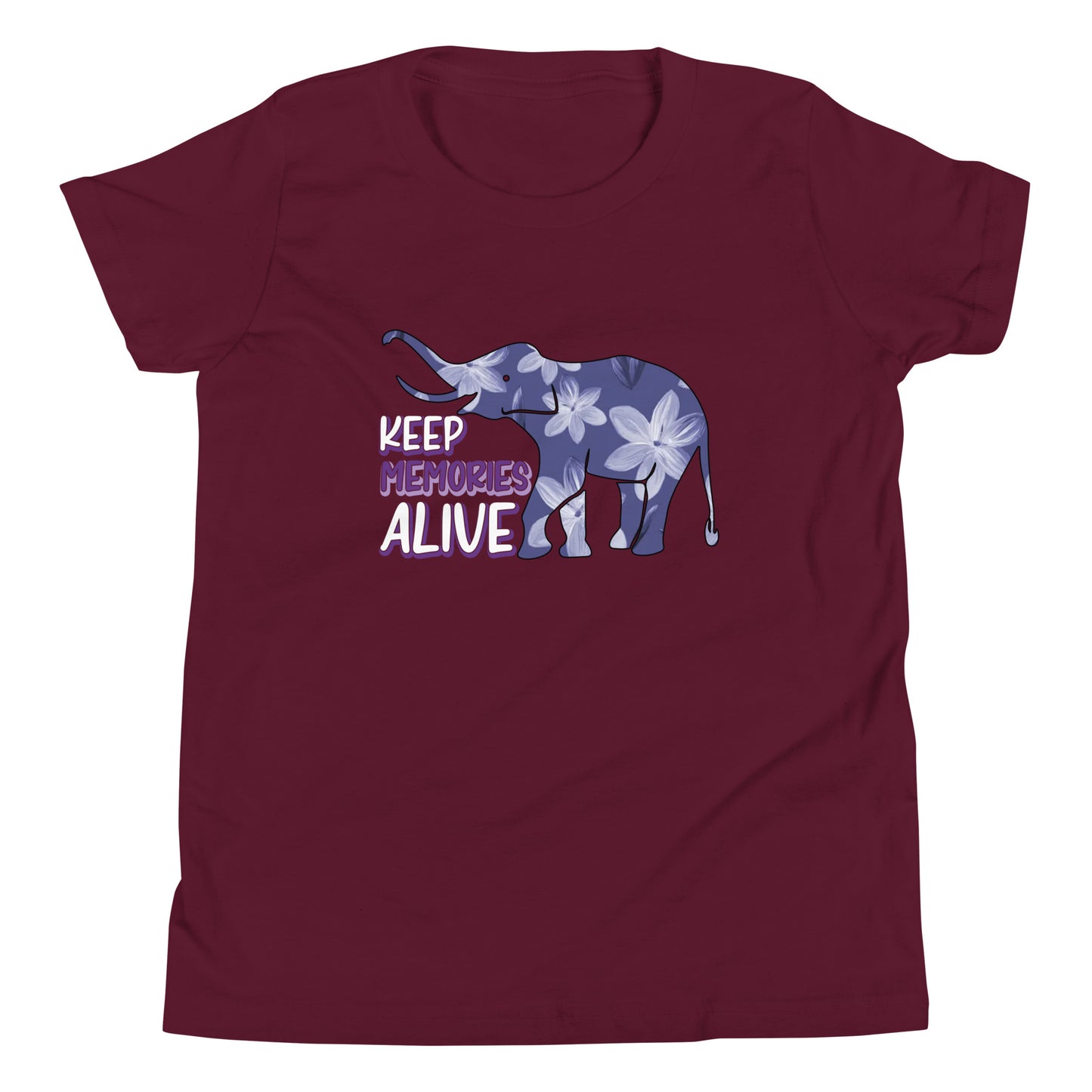 Alzheimer's Awareness Quality Cotton Bella Canvas Youth T-Shirt
