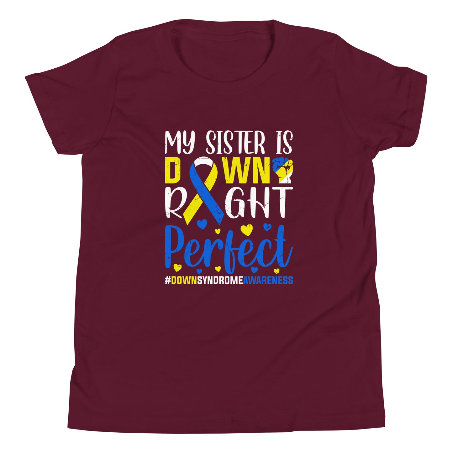Down Syndrome Awareness Quality Cotton Bella Canvas Youth T-Shirt