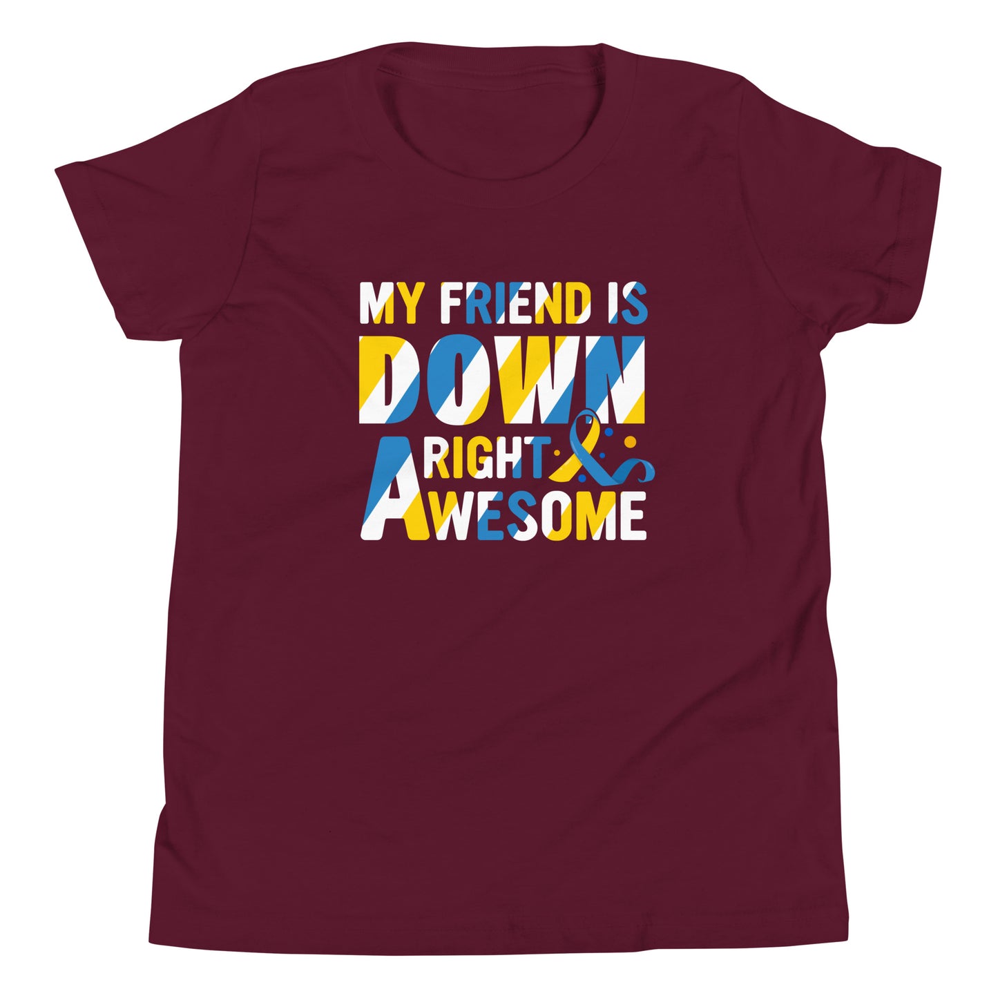 Down Syndrome Awareness Quality Cotton Bella Canvas Youth T-Shirt