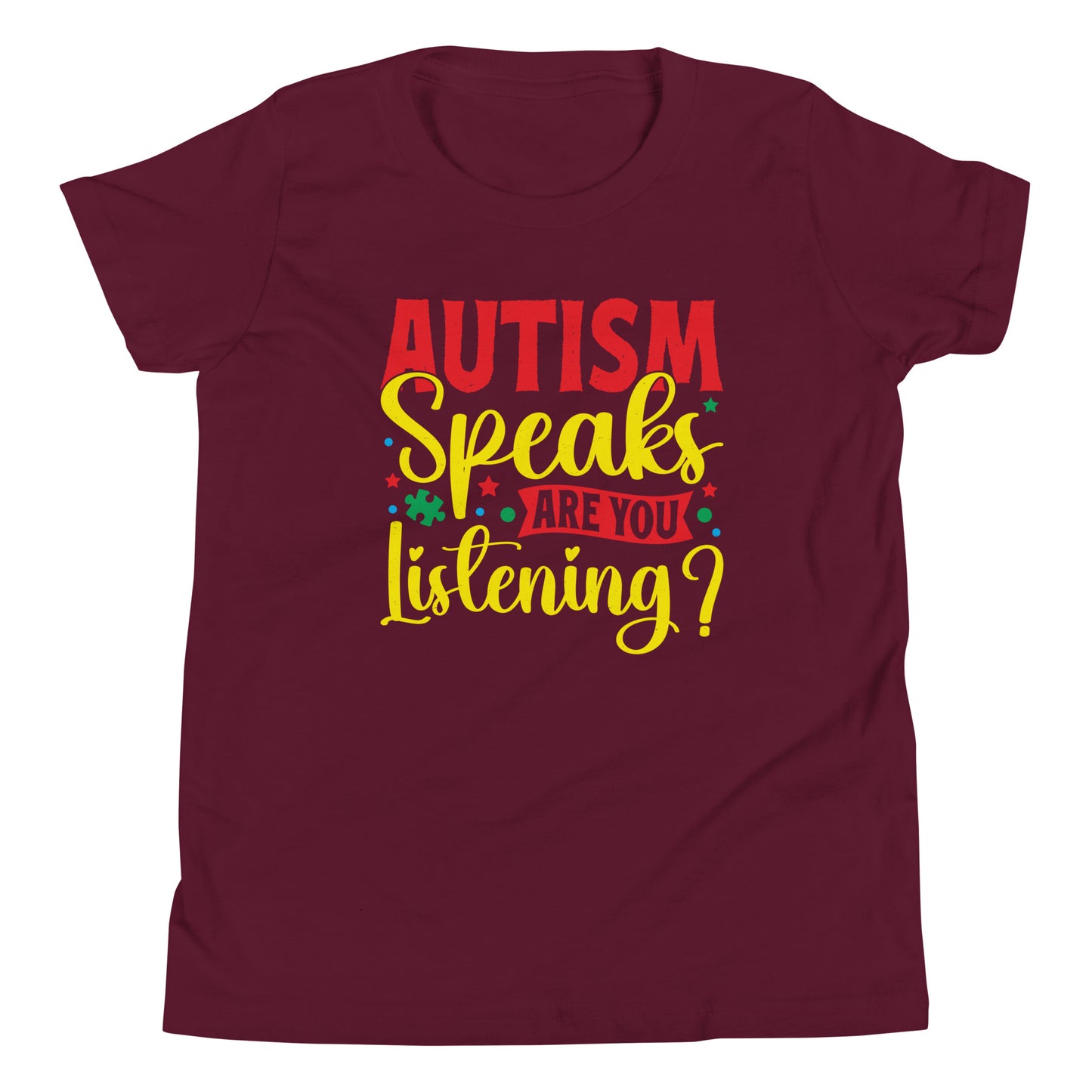 Autism Acceptance Together Quality Cotton Bella Canvas Youth T-Shirt