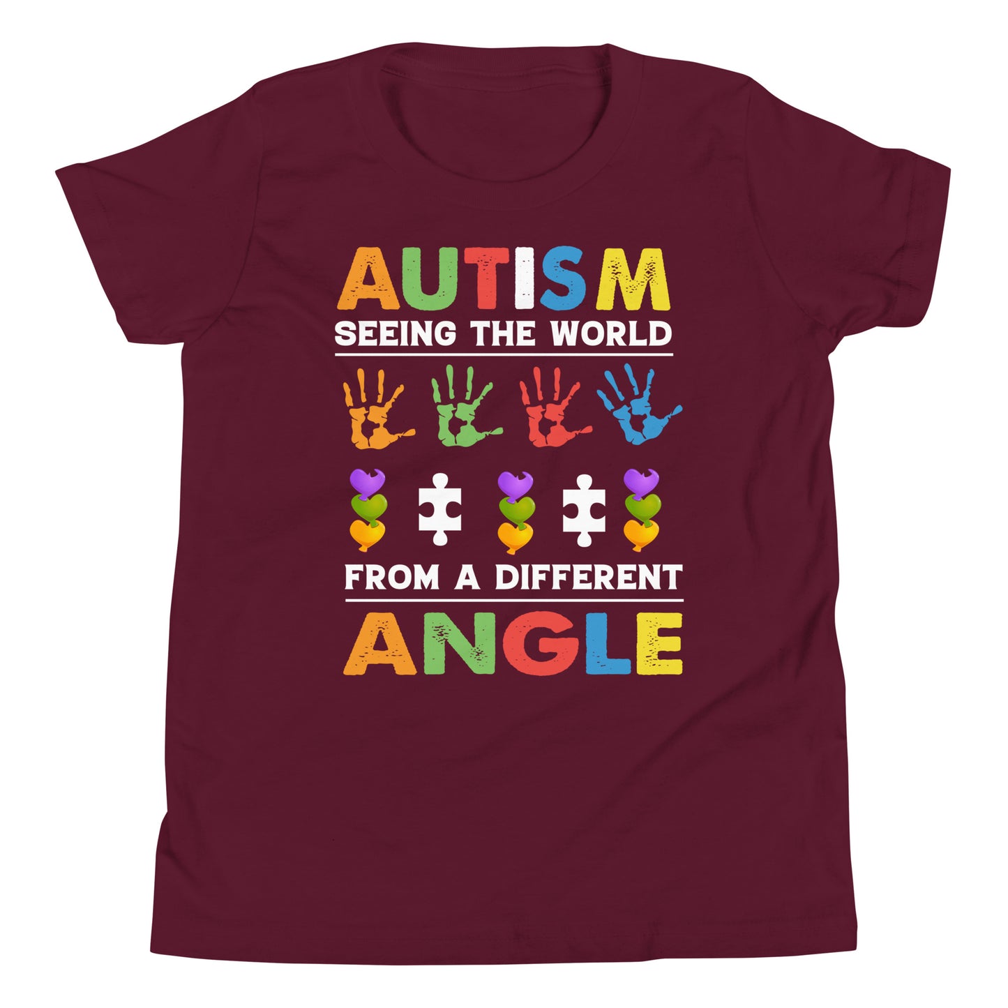 Autism Acceptance Together Quality Cotton Bella Canvas Youth T-Shirt