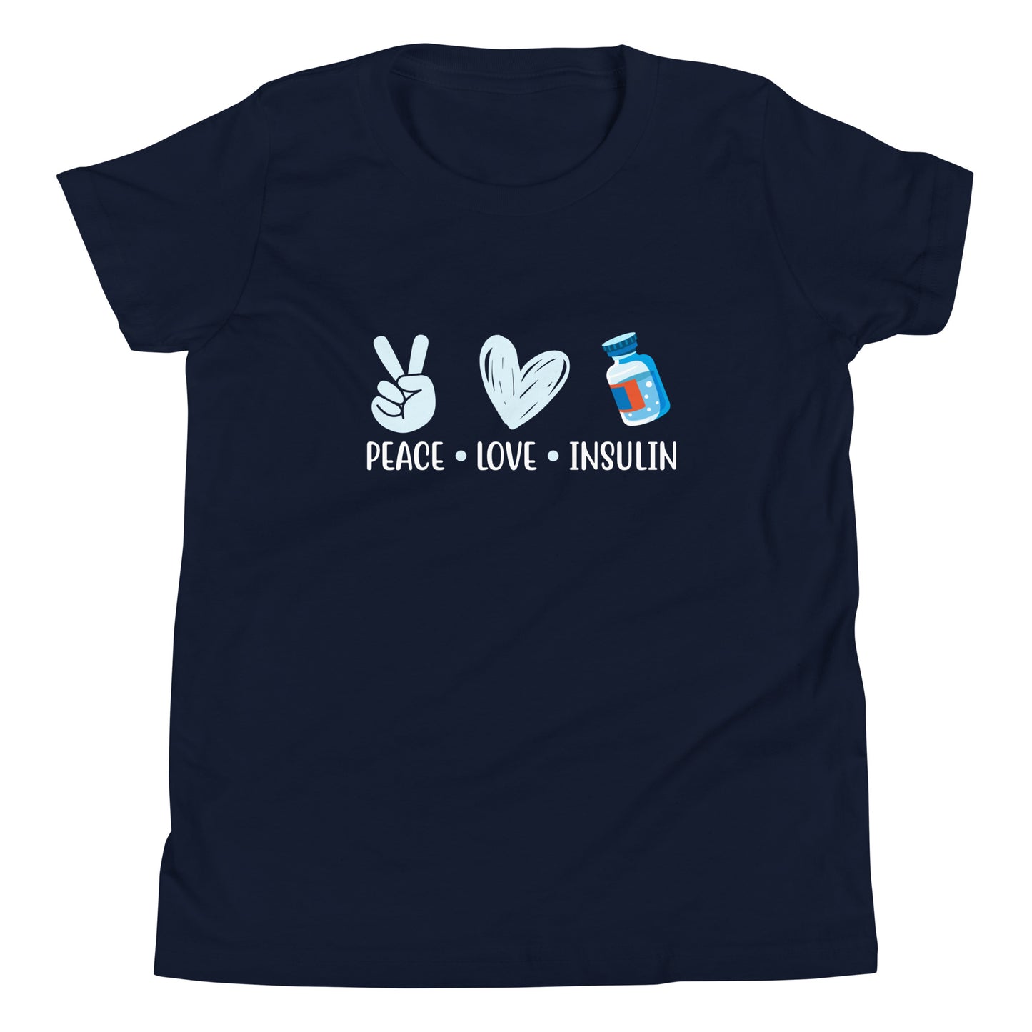 Diabetes Awareness Quality Cotton Bella Canvas Youth T-Shirt