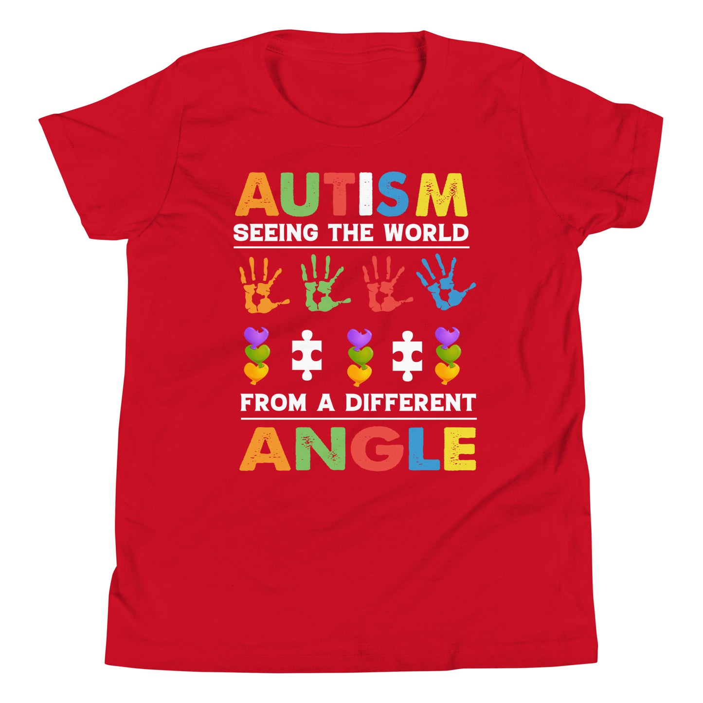 Autism Acceptance Together Quality Cotton Bella Canvas Youth T-Shirt