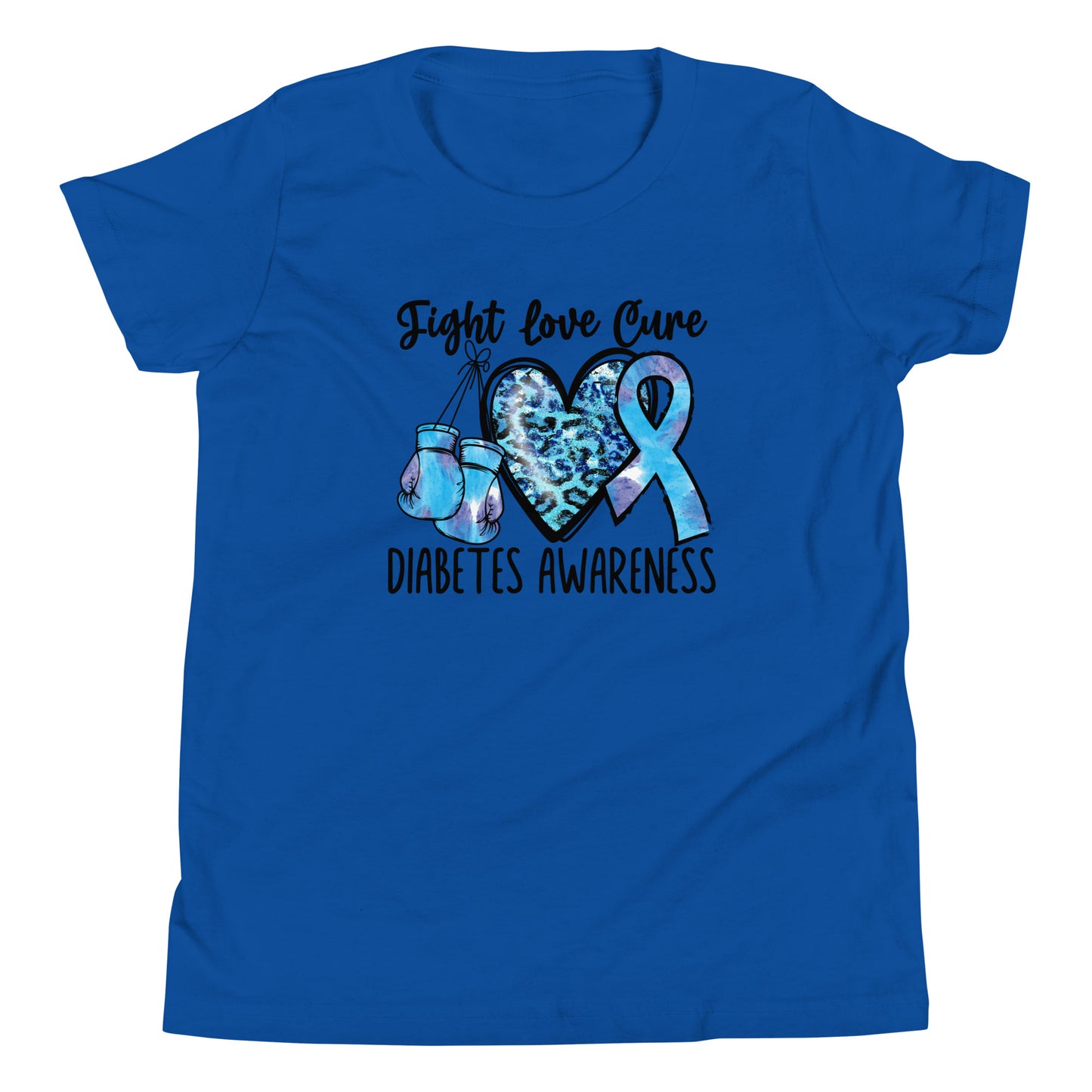 Diabetes Awareness Quality Cotton Bella Canvas Youth T-Shirt