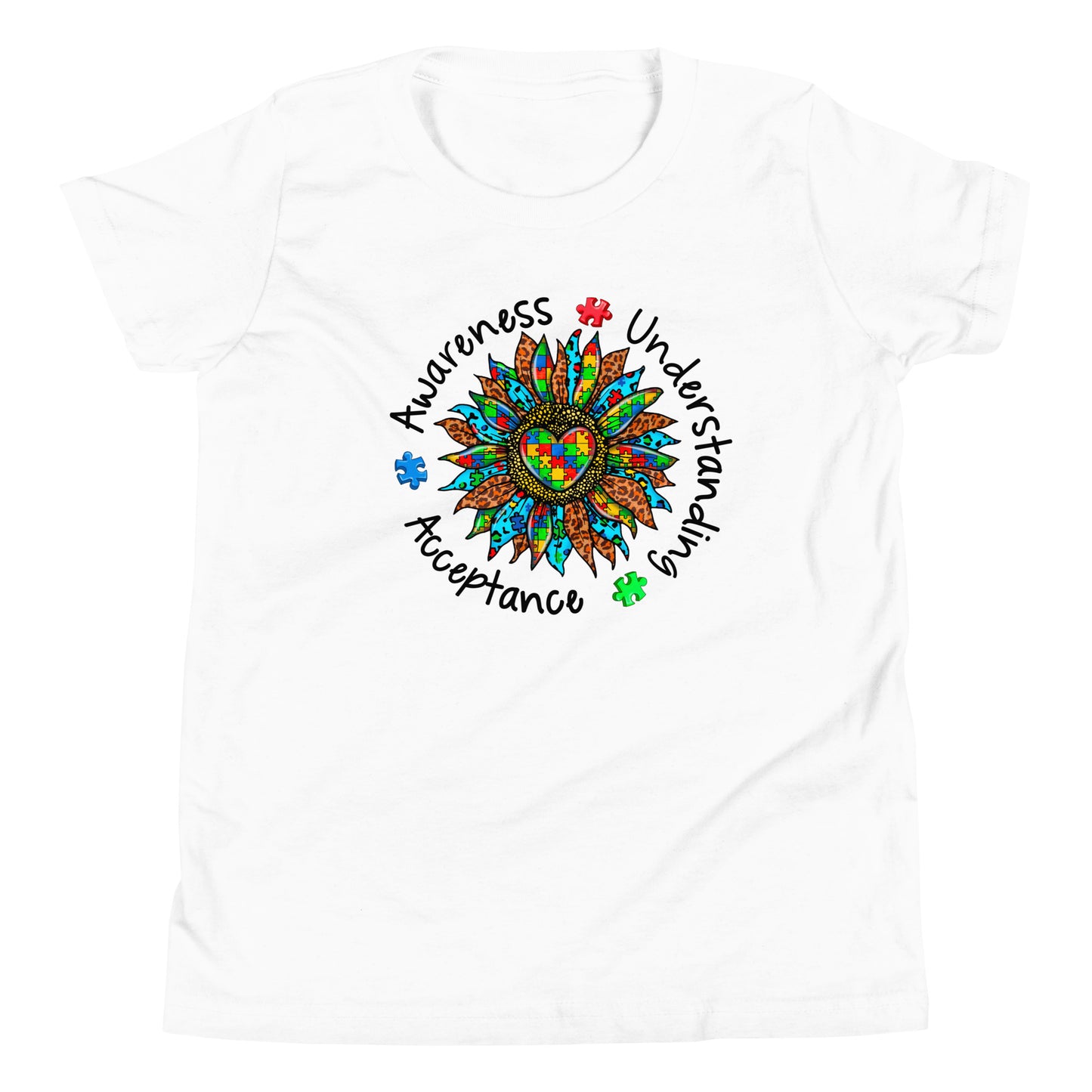 Autism Acceptance Together Quality Cotton Bella Canvas Youth T-Shirt