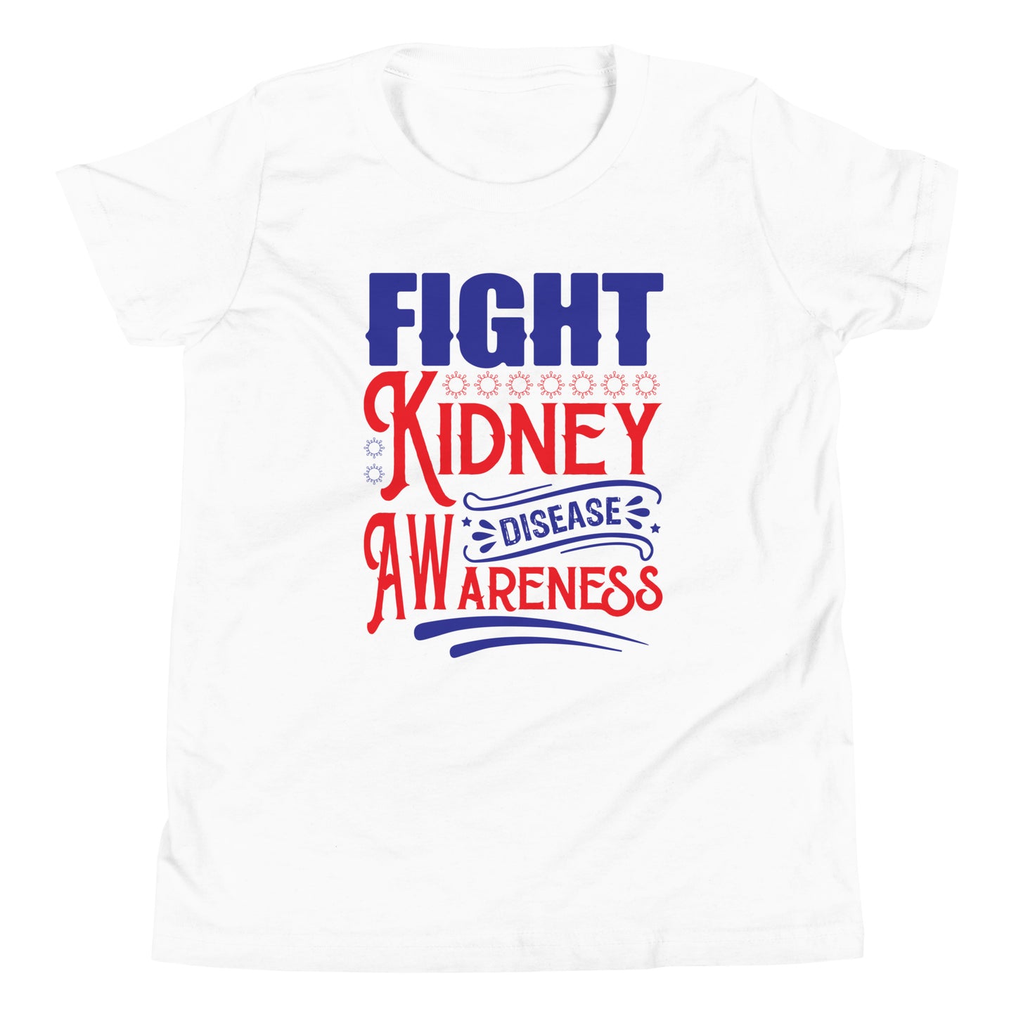 Kidney Awareness Quality Cotton Bella Canvas Youth T-Shirt