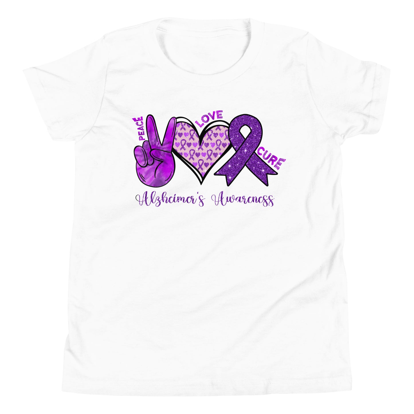 Alzheimer's Awareness Quality Cotton Bella Canvas Youth T-Shirt