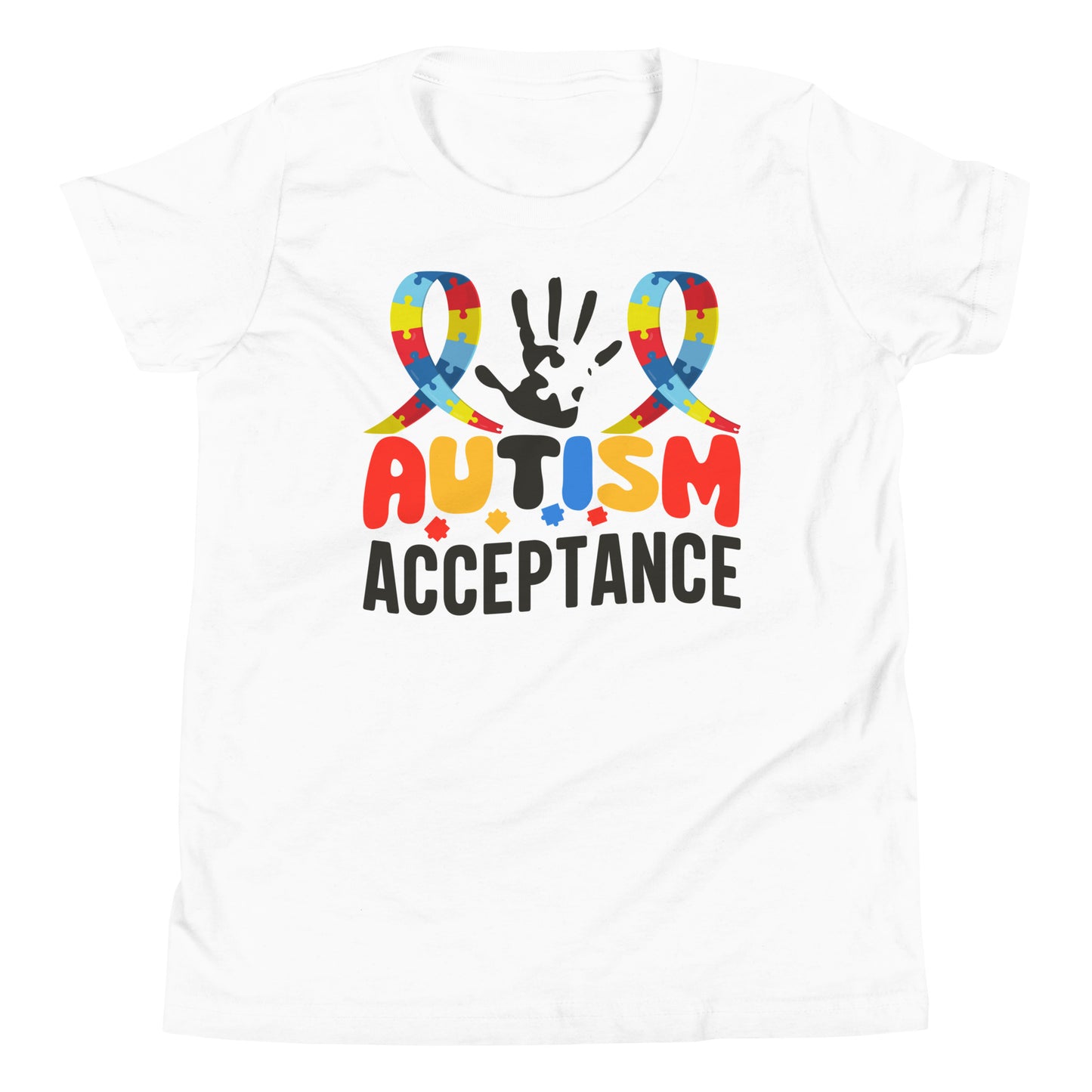 Autism Acceptance Together Quality Cotton Bella Canvas Youth T-Shirt