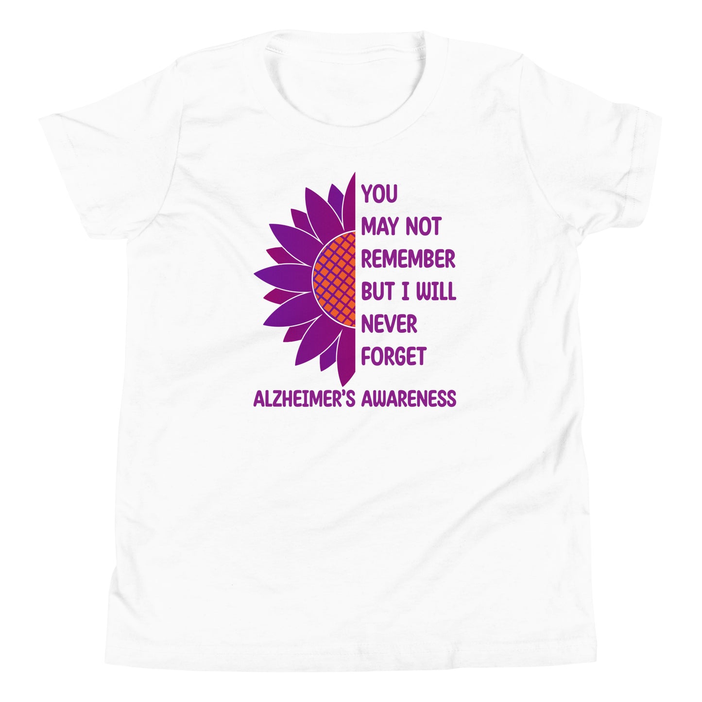 Alzheimer's Awareness Quality Cotton Bella Canvas Youth T-Shirt