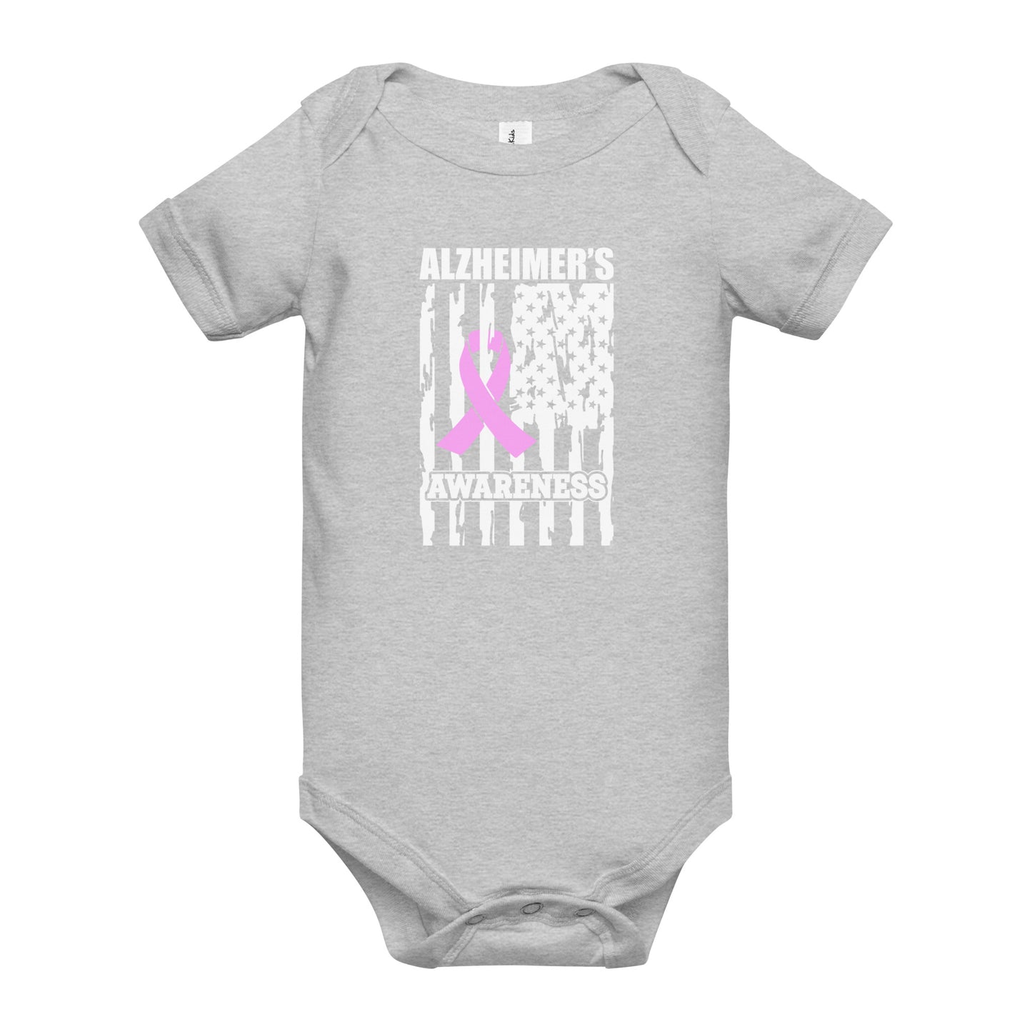 Alzheimer's Awareness Quality Cotton Bella Canvas Baby Onesie