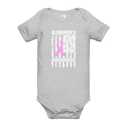 Alzheimer's Awareness Quality Cotton Bella Canvas Baby Onesie