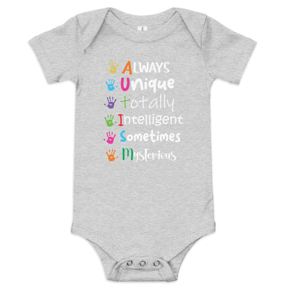 Autism Acceptance Together Quality Cotton Bella Canvas Baby Onesie