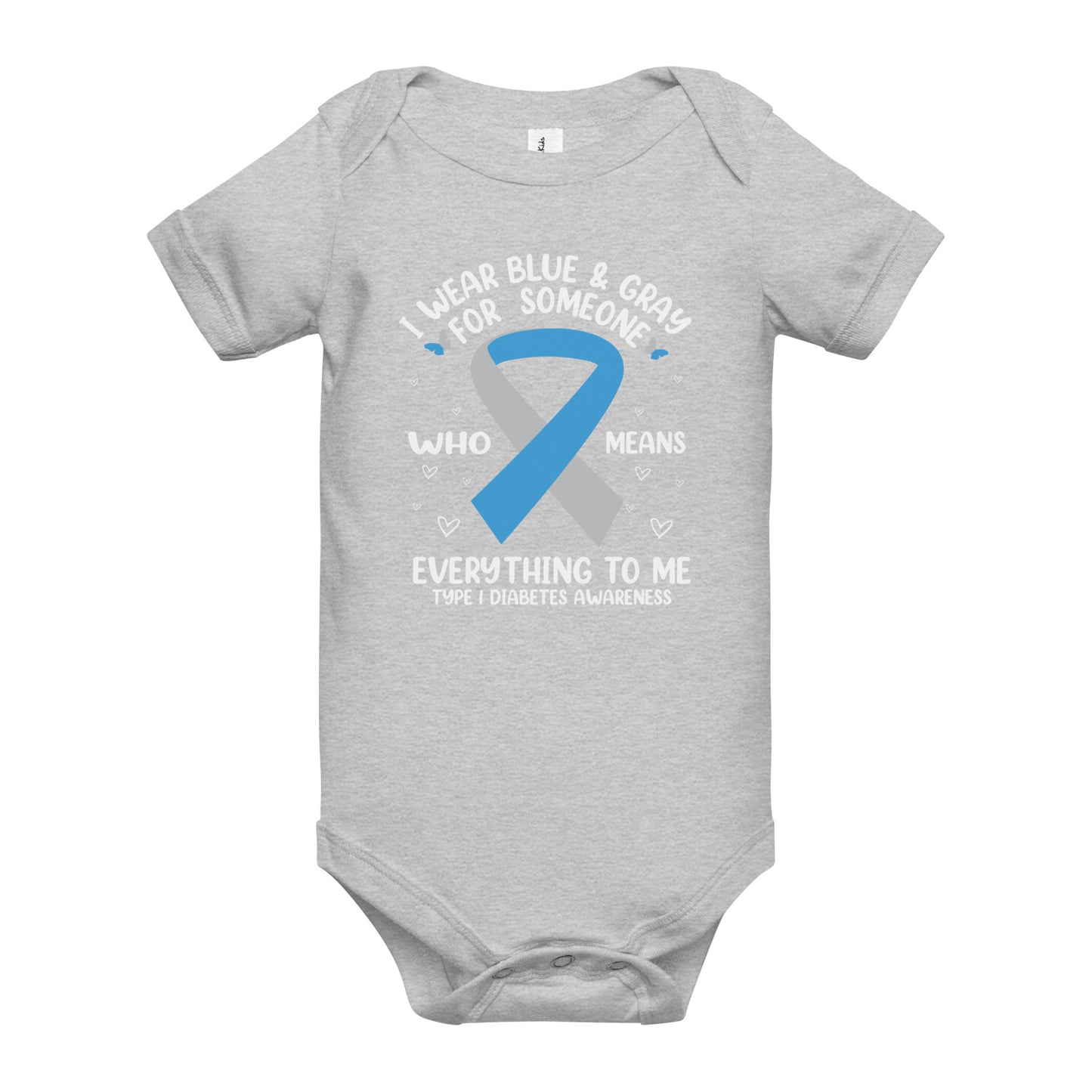 Diabetes Awareness Quality Cotton Bella Canvas Baby Onesie