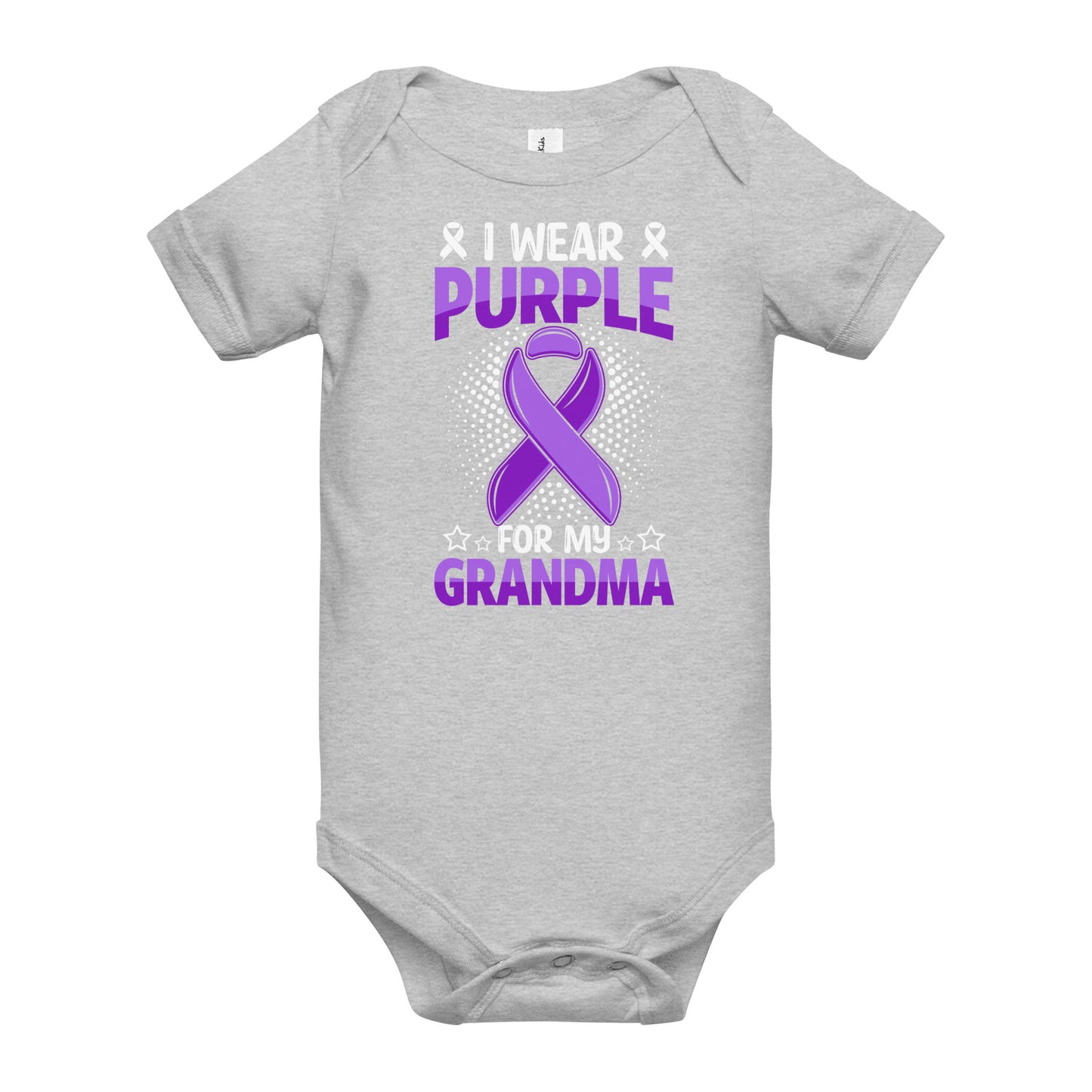 Alzheimer's Awareness Quality Cotton Bella Canvas Baby Onesie