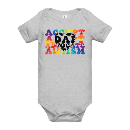 Autism Acceptance Together Quality Cotton Bella Canvas Baby Onesie