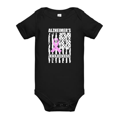 Alzheimer's Awareness Quality Cotton Bella Canvas Baby Onesie