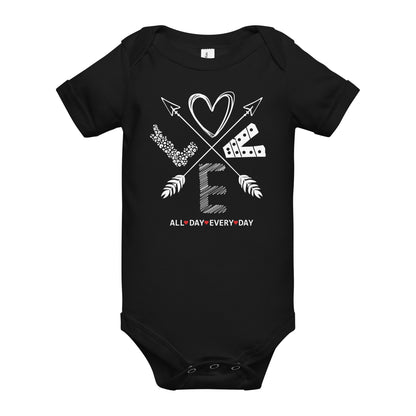 Love All Day Every Day Quality Cotton Bella Canvas Baby Onesie