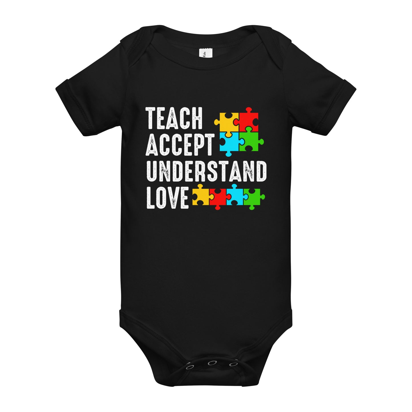 Autism Acceptance Together Quality Cotton Bella Canvas Baby Onesie