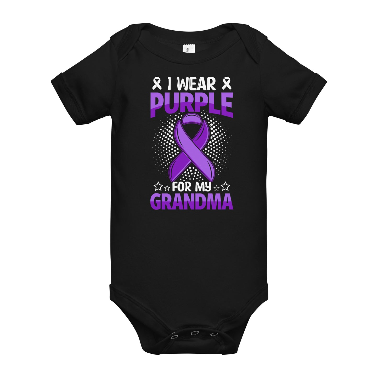 Alzheimer's Awareness Quality Cotton Bella Canvas Baby Onesie