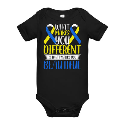 Down Syndrome Awareness Quality Cotton Bella Canvas Baby Onesie