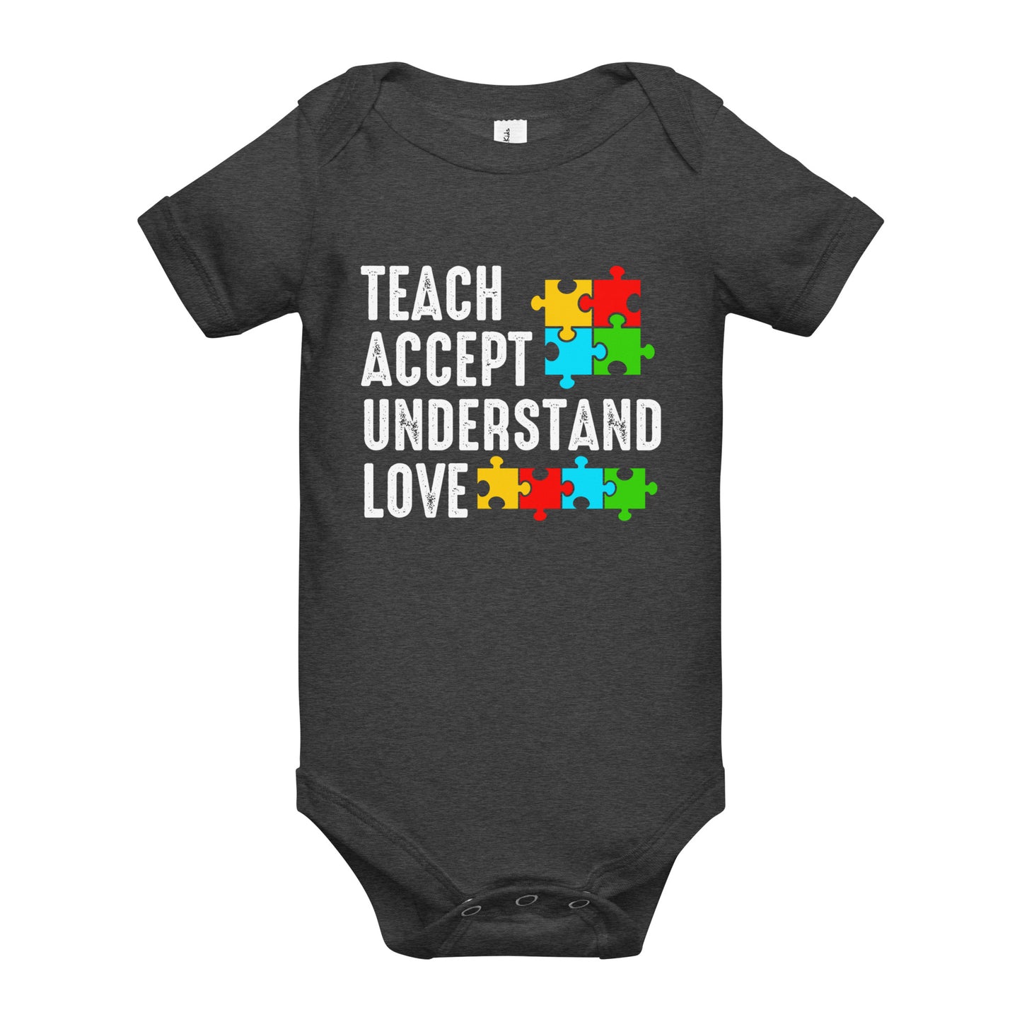 Autism Acceptance Together Quality Cotton Bella Canvas Baby Onesie