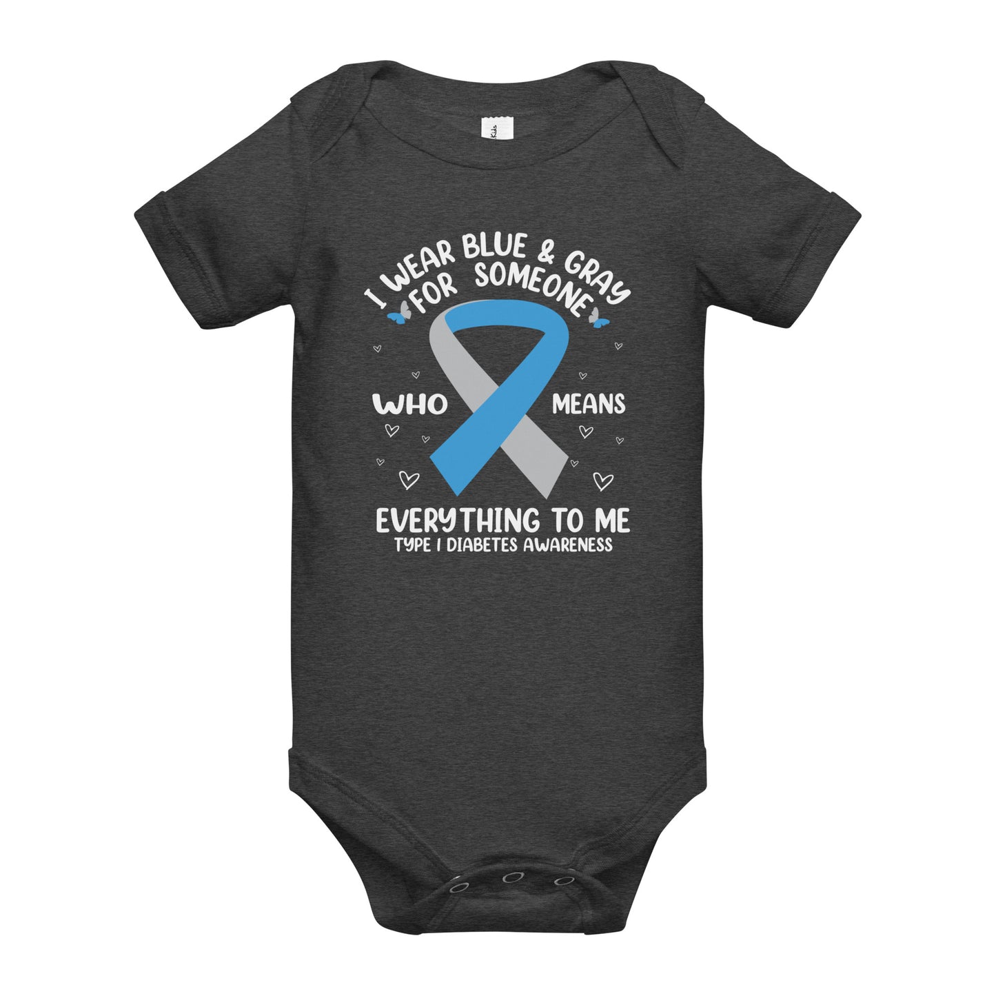 Diabetes Awareness Quality Cotton Bella Canvas Baby Onesie