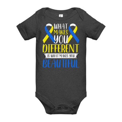 Down Syndrome Awareness Quality Cotton Bella Canvas Baby Onesie