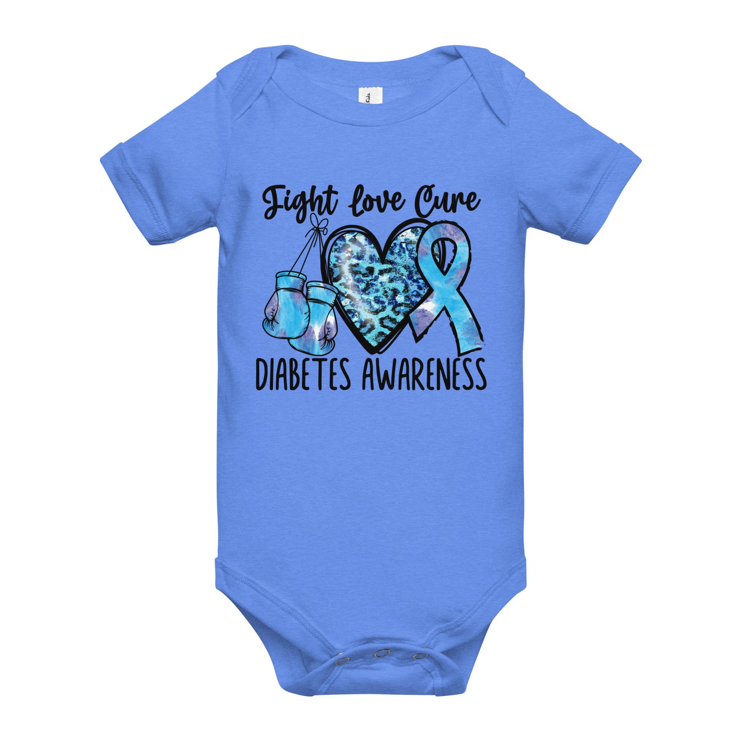 Diabetes Awareness Quality Cotton Bella Canvas Baby Onesie