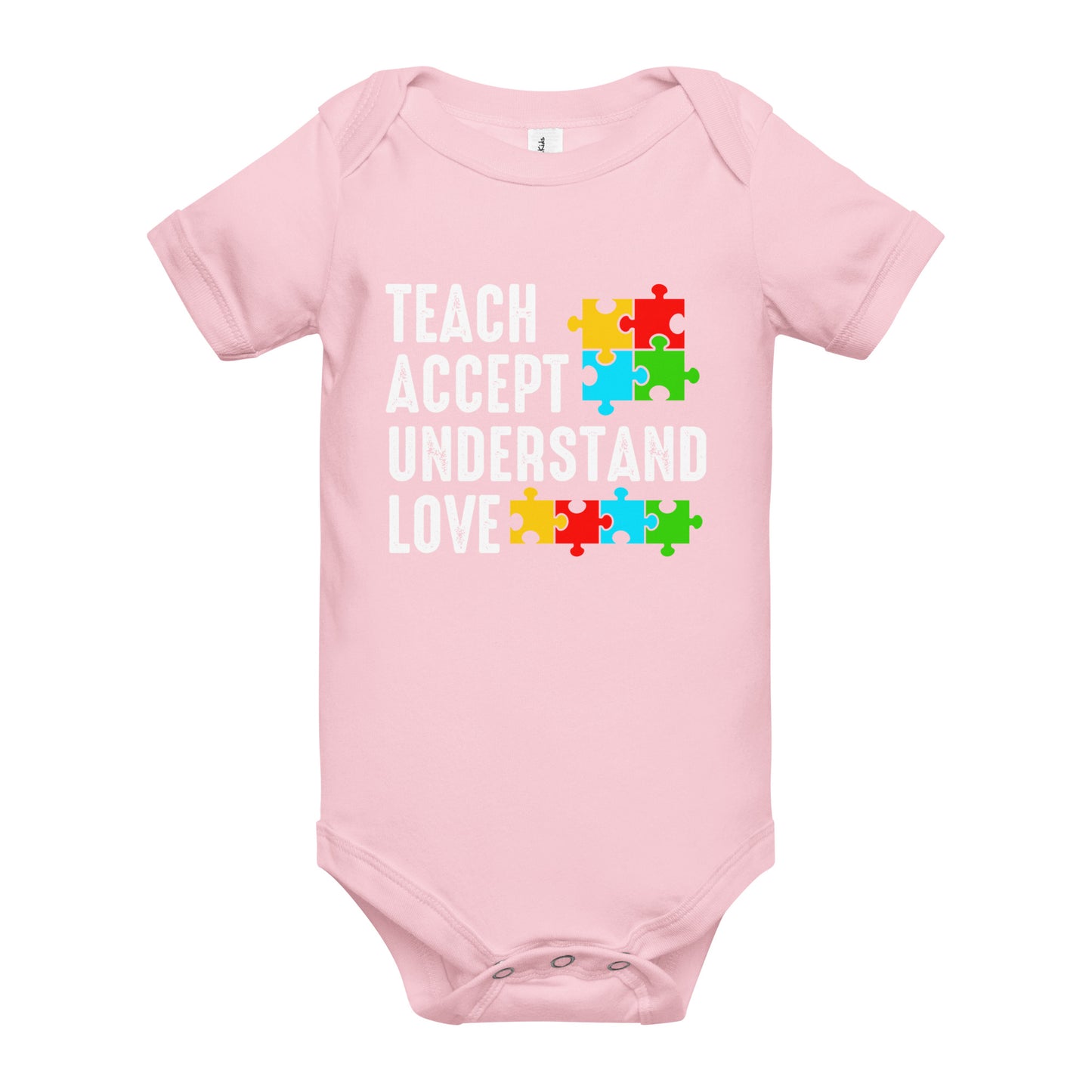 Autism Acceptance Together Quality Cotton Bella Canvas Baby Onesie