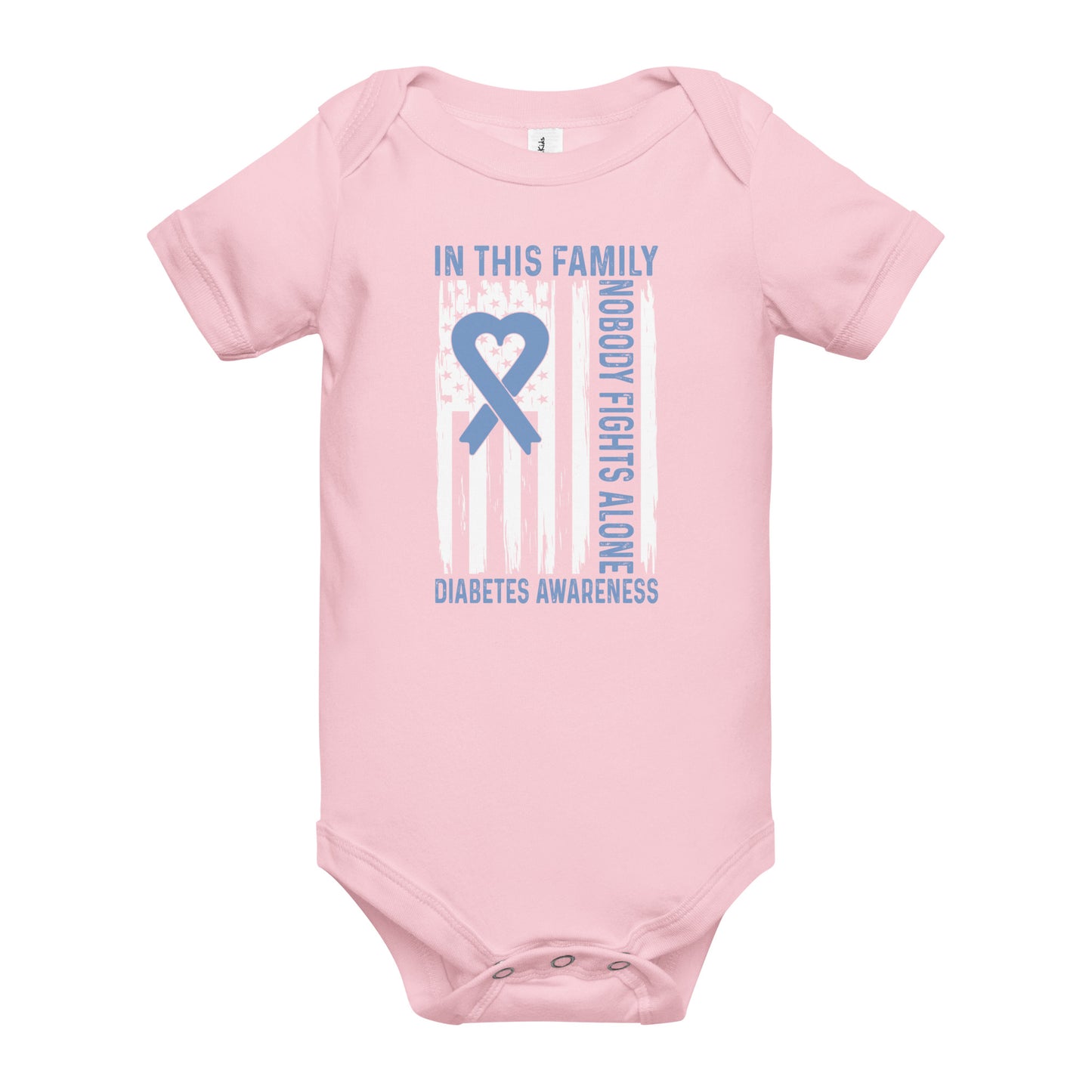 Diabetes Awareness Quality Cotton Bella Canvas Baby Onesie