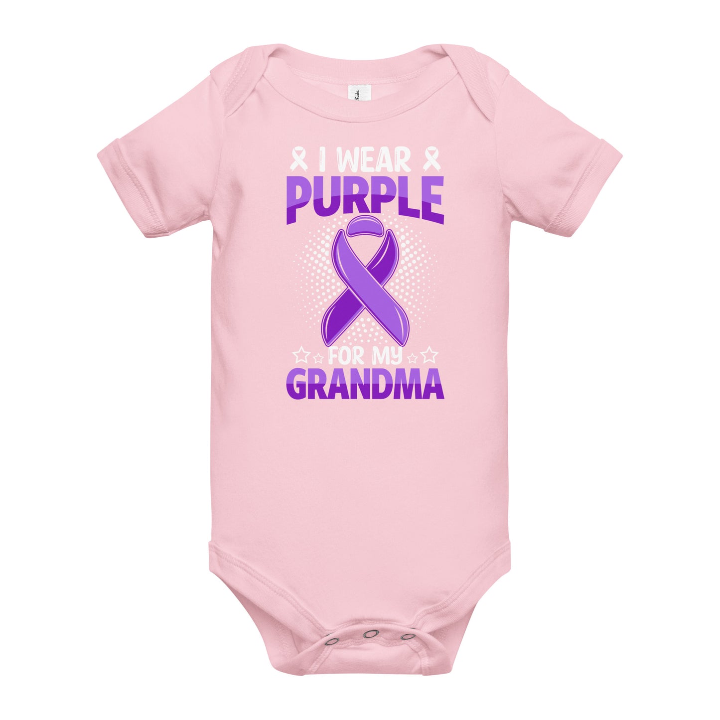 Alzheimer's Awareness Quality Cotton Bella Canvas Baby Onesie