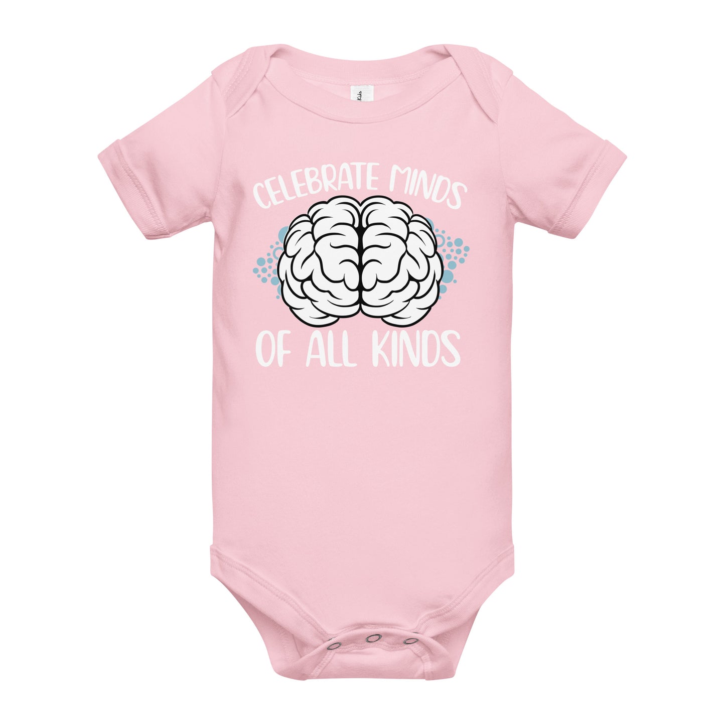 Celebrate Minds of All Kinds Quality Cotton Bella Canvas Baby Onesie