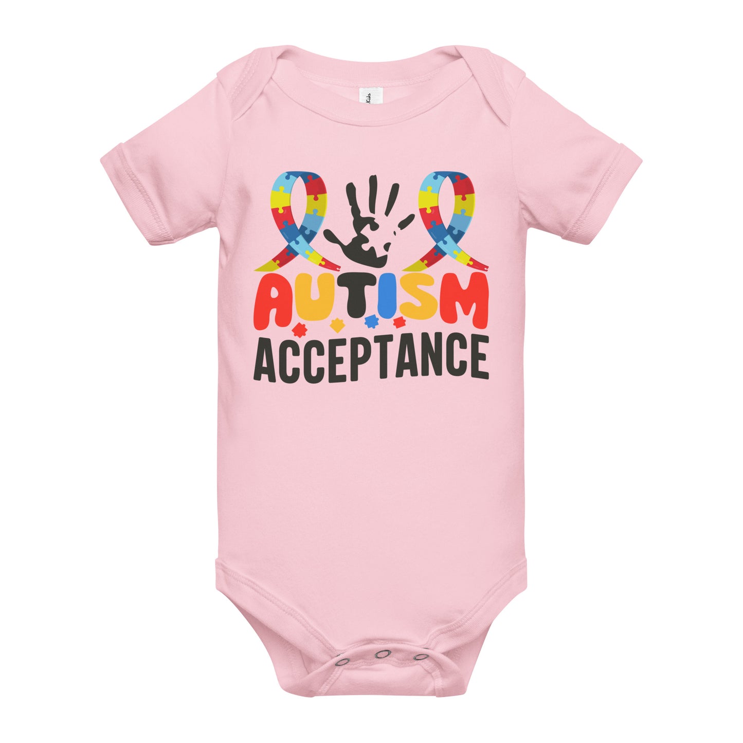 Autism Acceptance Together Quality Cotton Bella Canvas Baby Onesie