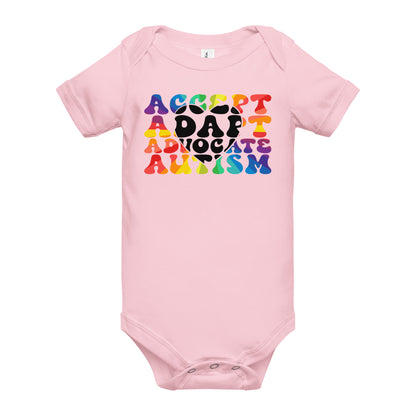 Autism Acceptance Together Quality Cotton Bella Canvas Baby Onesie