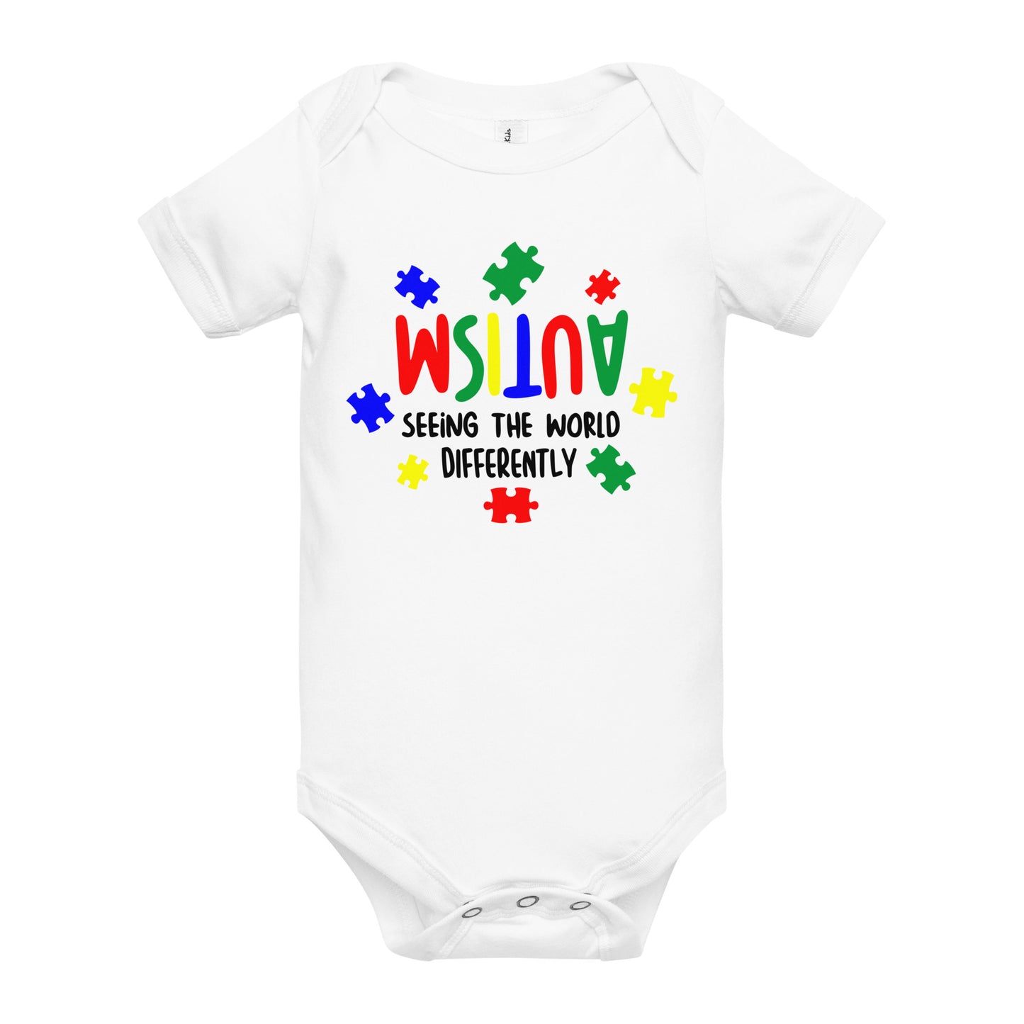 Autism Acceptance Together Quality Cotton Bella Canvas Baby Onesie