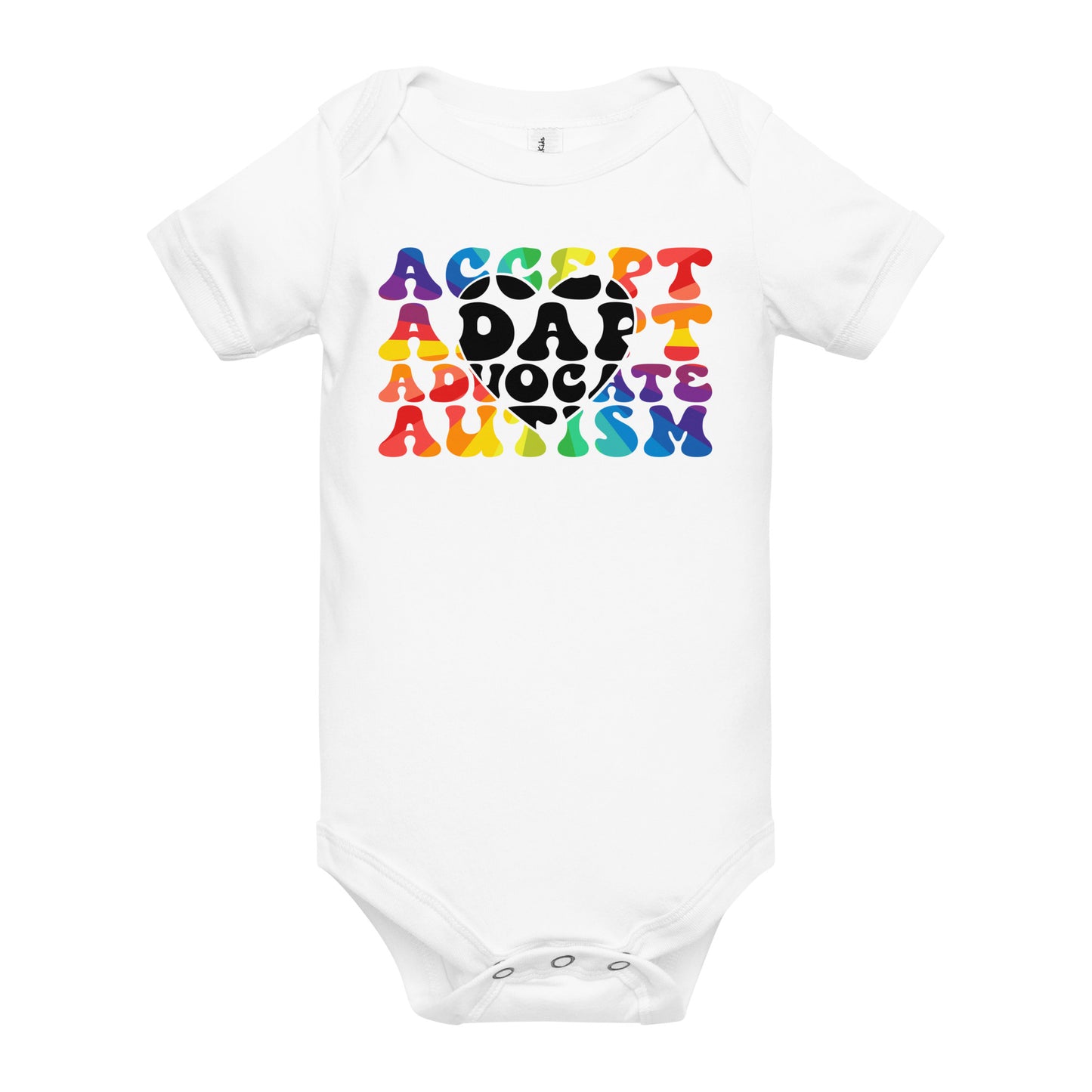 Autism Acceptance Together Quality Cotton Bella Canvas Baby Onesie