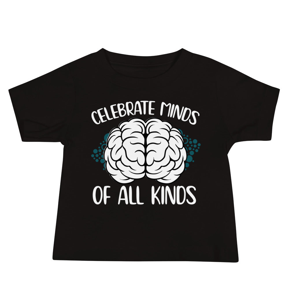 Celebrate Minds of All Kinds Quality Cotton Bella Canvas Baby T-Shirt
