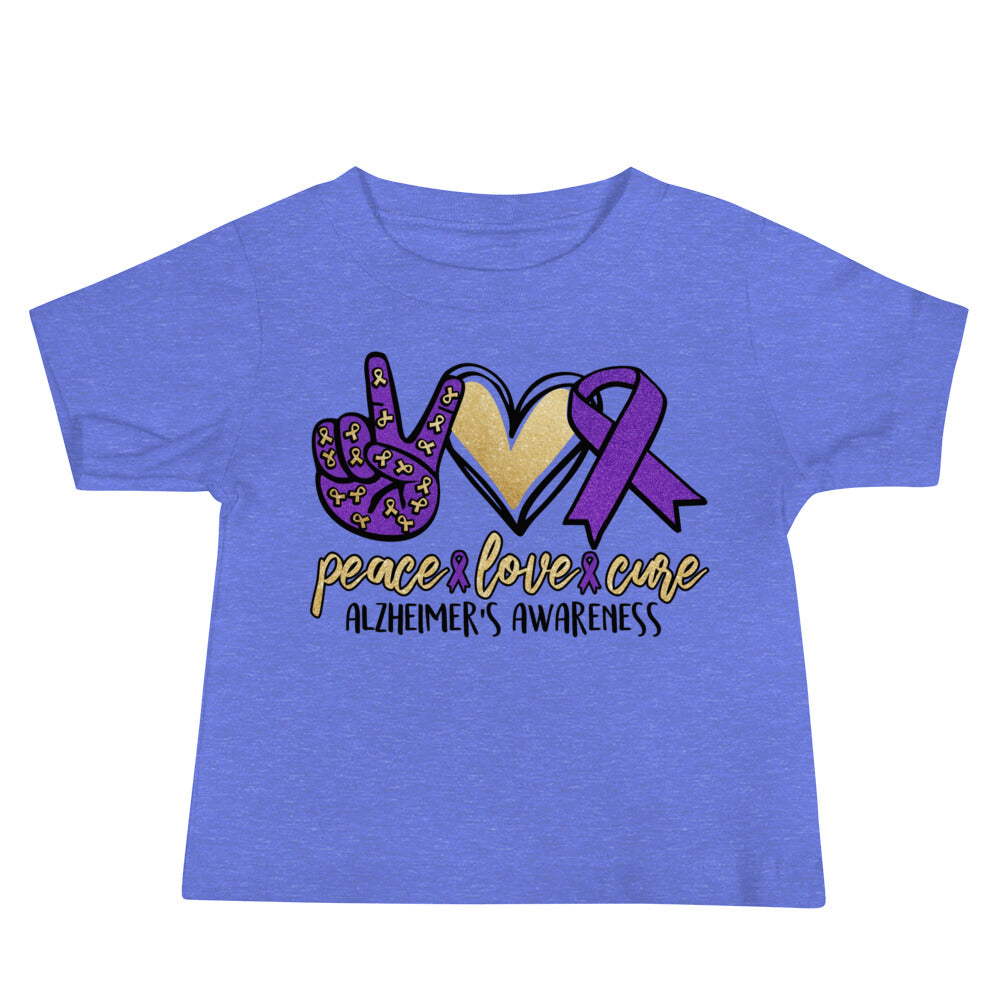 Alzheimer's Awareness Quality Cotton Bella Canvas Baby T-Shirt