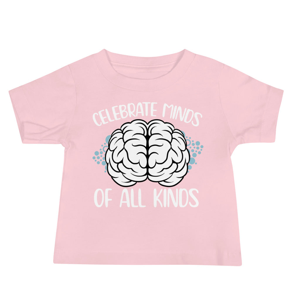 Celebrate Minds of All Kinds Quality Cotton Bella Canvas Baby T-Shirt