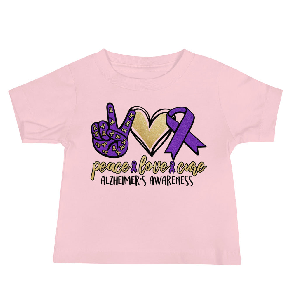 Alzheimer's Awareness Quality Cotton Bella Canvas Baby T-Shirt