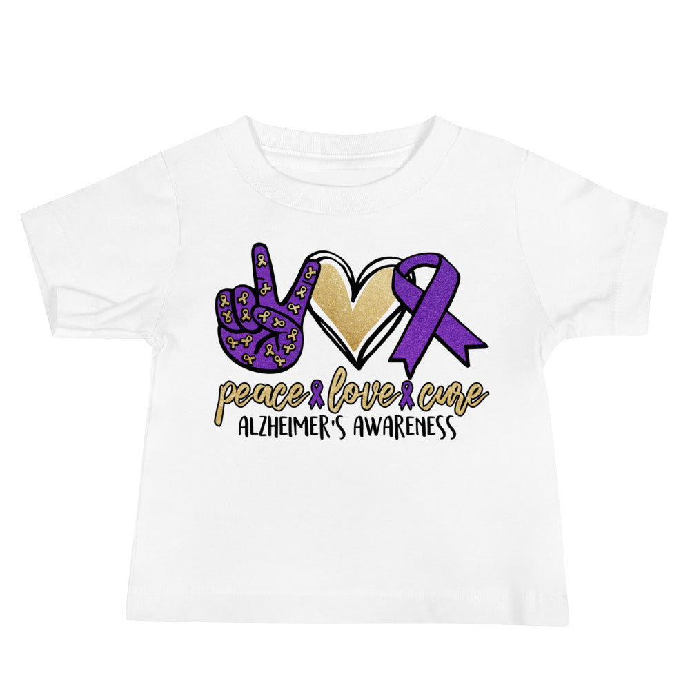 Alzheimer's Awareness Quality Cotton Bella Canvas Baby T-Shirt