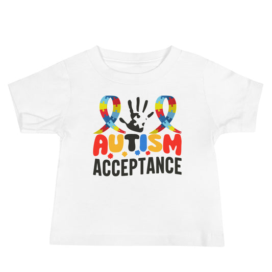 Autism Acceptance Together Quality Cotton Bella Canvas Baby T-Shirt
