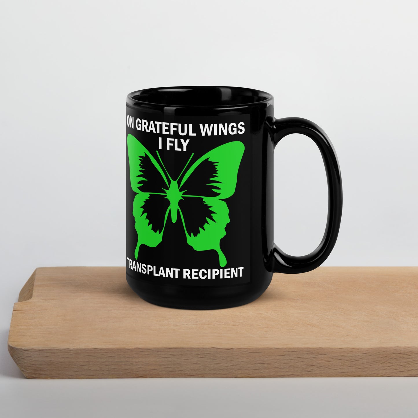 On Grateful Wings I Fly Kidney Recipient Ceramic Coffee Mug