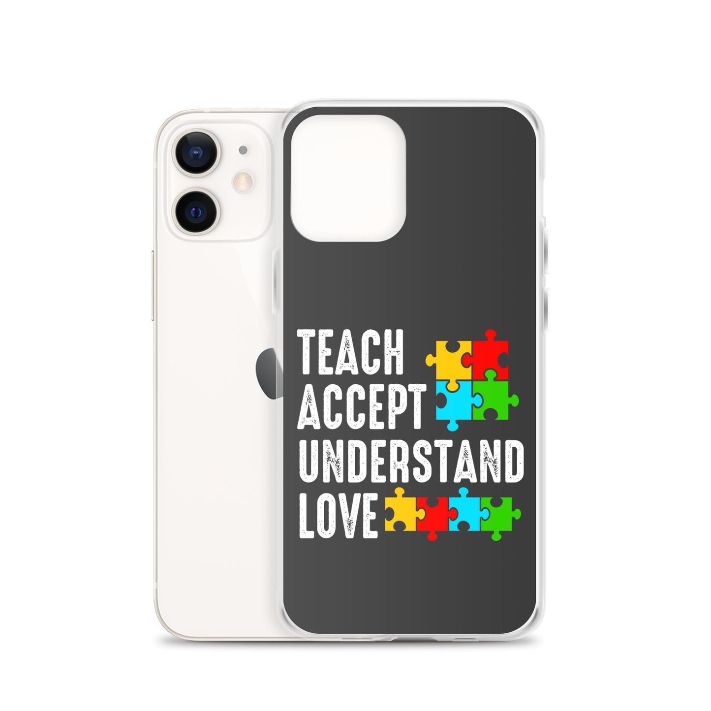 Autism Acceptance Together Eclipse Back Perfect Fit Phone Case for iPhone®