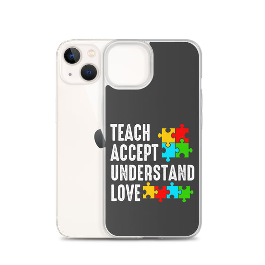 Autism Acceptance Together Eclipse Back Perfect Fit Phone Case for iPhone®