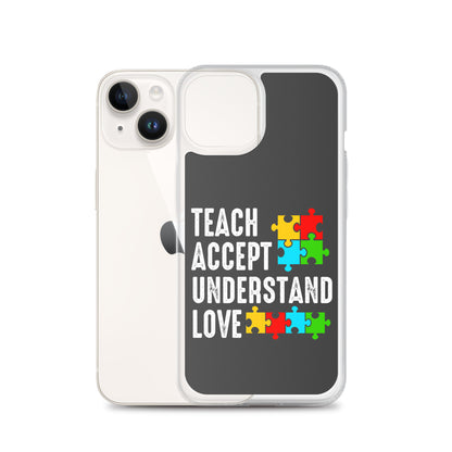 Autism Acceptance Together Eclipse Back Perfect Fit Phone Case for iPhone®